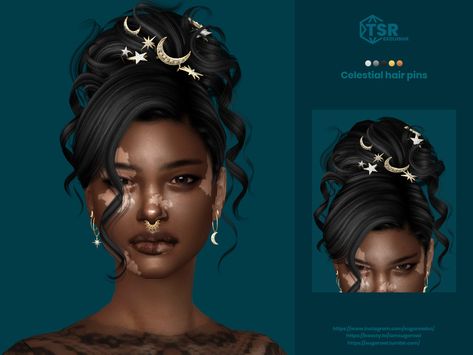 Sims 4 Prom Hair Cc, Sims 4 Celestial Cc, Sims 4 Hair Accessories Cc, Sims 4 Hair Accessories, Grecian Headpiece, Space Buns Hair, Fancy Updos, Celestial Hair, Fantasy Ball