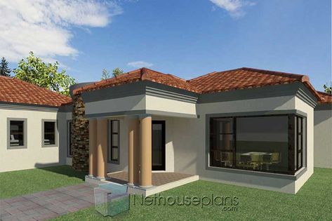 3 Bedroom House Plans South Africa | House Designs | NethouseplansNethouseplans Nutec Houses, Cheap House Plans, 3 Bedroom House Plans, Africa House, Tuscan House Plans, Double Storey House Plans, Round House Plans, Roofing Design, Single Storey House Plans