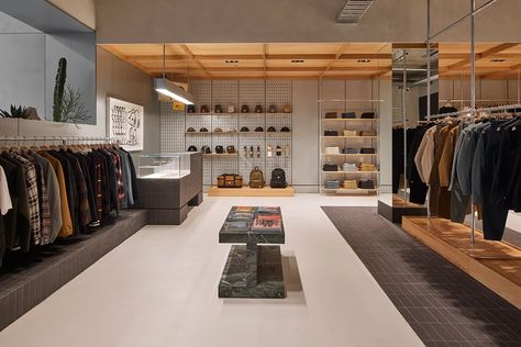 Carhartt WIP Opens Split-Level Space in Melbourne | Hypebeast Concept Store Ideas, Carhartt Store, Fashion Retail Interior, Carhartt Shop, Beam Structure, Store Concept, Concept Shop, Carhartt Work In Progress, Retail Experience