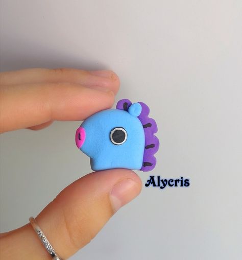 #bts #bt21 #mang #jhope #junghoseok #handmade #fanart #polymerclay Bt21 Clay Charms, Bt21 Clay Art, Bts Clay Art, Diy Clay Rings, Bt21 Mang, Clay Crafts For Kids, Bt 21, Bts Bt21, Clay Diy Projects