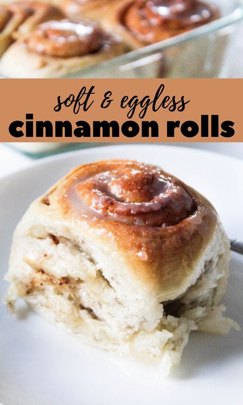 Soft, eggless and buttery homemade cinnamon rolls from scratch - perfect to serve with coffee or as a yummy dessert recipe.   #homemade #soft #brown #sugar #from #scratch #bakery #cinnabon #style #how #to #make #at #home #cinnamon #rolls #soft #eggless #without #egg #recipes #dessert #sweet #brunch #ideas Homemade Cinnamon Rolls No Egg, Easy Cinnamon Rolls No Eggs, Cinnamon Buns No Egg, No Egg Cinnamon Rolls, Dessert Recipes With No Eggs, Eggless Cinnamon Rolls Homemade, Cinnamon Rolls Without Eggs, Cinnamon Rolls Eggless, Cinnamon Rolls Homemade No Egg