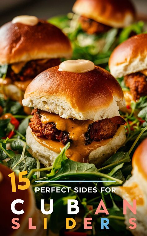 Elevate your Cuban sliders with these mouthwatering side dishes! 🤤🍴 #CubanSliders #DeliciousEats Cuban Sliders, Cuban Sandwiches, Sandwich Sides, Fermented Pickles, Cuban Cuisine, Fresh Guacamole, Salad Mixed Greens, Cuban Sandwich, Plantain Chips