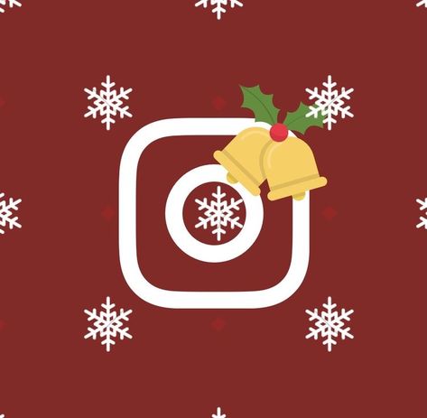 Red Christmas App Icons With Snowflakes, Christmas App Icons Instagram, Christmas Icon Instagram, Aesthetic Christmas Icons For Apps, Instagram Christmas Icon, Christmas Instagram Icon, Christmas Instagram App Icon, Christmas Widgetsmith Icons, Christmas Apps Icons