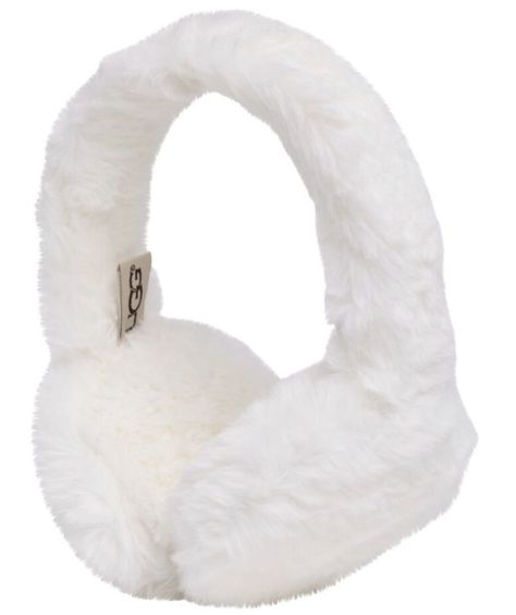 Cute Winter Earmuffs, Earmuffs Aesthetic, Cute Ear Muffs, Earmuffs White, Aesthetic Christmas List, Fluffy Ear Muffs, White Earmuffs, White Winter Hat, Ugg Earmuffs