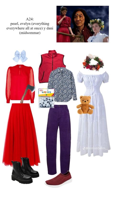 Easy Halloween Costumes For Asian Women, Evelyn Everything Everywhere All At Once Costume, Everything Everywhere All At Once Halloween Costume, Dani Midsommar Costume, Easy Female Halloween Costumes, Hereditary Costume, Midsommar Halloween Costume, Dani Midsommar, Midsommar Costume