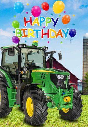 A free printable tractor birthday card for a brother. Tractor Happy Birthday, Happy Birthday Farmer, Farmer Birthday, Happy Birthday John, Happy Birthday For Him, 80th Birthday Cards, Birthday Card Messages, Happy 5th Birthday, Beautiful Birthday Cards