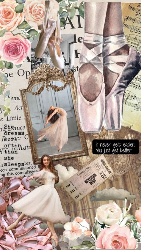 #ballett Preppy Ballet Background, Pink Ballet Aesthetic Wallpaper, Ballet Backgrounds, Ballet Collage Wallpaper, Coquette Wallpaper Ballet, Dancer Aesthetic, Ballet Wallpaper, Ballerina Photography, Ballet Journal