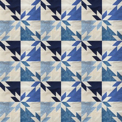 Hunter Star Quilt, 2 Color Quilts, Hunters Star, Lemoyne Star, Hunters Star Quilt, Rail Fence Quilt, Blue And White Quilts, Blue Quilt, Start Quilting