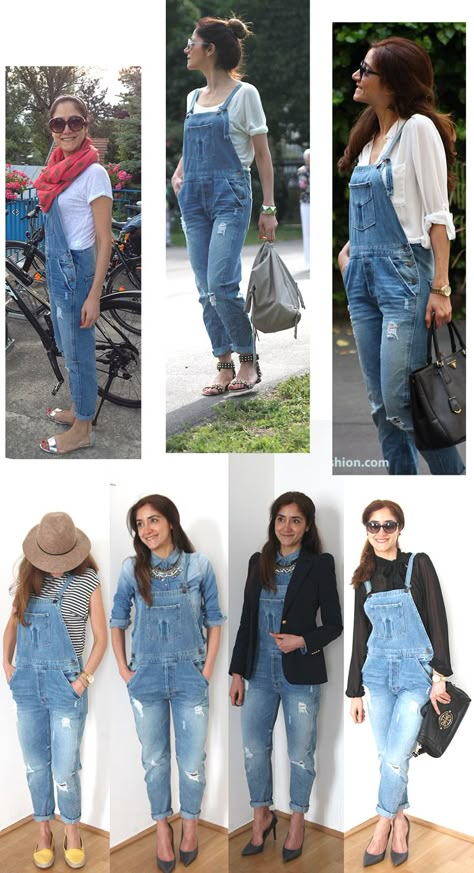 How to wear the overall trend? Denim Overalls Outfit, Women In Overalls, Dungaree Outfit, Overall Outfits, Overalls Outfits, Organize Your Closet, Overalls Fashion, Overall Outfit, Overalls Outfit