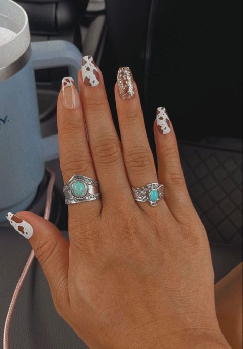 Western Style Nails, Country Girl Nails, Country Nail Designs, Country Acrylic Nails, Rodeo Nails, Cowboy Nails, Country Glam, Teen Nails, Western Nails