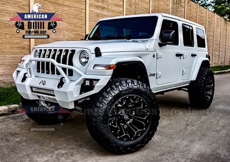 JL Series | White Raider Edition | Build Your Own Jeep | Houston, TX & Denver, CO | American Custom Jeep Jeep Wrangler Modified, White Jeep Wrangler Unlimited, Wrangler Modified, White Jeep Wrangler, 2019 Jeep Wrangler, Badass Jeep, Suv Jeep, White Jeep, Custom Jeep Wrangler