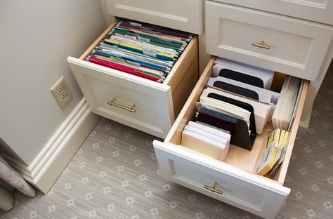 Paper sorters in a deep desk drawer work great for envelopes and stationary. __________________________________ #desk #office #drawer… Deep Desk Drawer Organization, Deep Drawer Organization Office, Bureau Upcycle, Girlboss Office, Deep Desk, Desk Drawer Organisation, Stationary Desk, Desk Organizing, Deep Drawer Organization