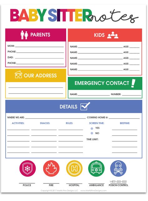 Use the Free printable baby sitter notes organizer sheet to leave all the must-have details your baby sitter needs for a successful experience. Binder Categories, Organization Papers, Babysitter Printable, Babysitter Checklist, Life Management Binder, Babysitting Kit, Babysitting Hacks, Babysitter Notes, Habit Journal