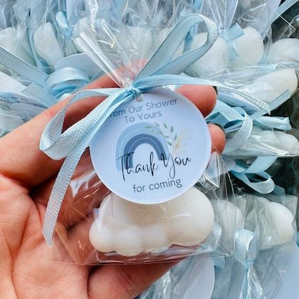 Cloud Baby Shower Theme, Cloud Soap, Miniature Goats, Baby Shower Boho, Cloud Theme, Baby Shower Souvenirs, Boy Baby Shower Ideas, Moon Baby Shower, Cloud Shape