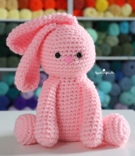 Year of the Rabbit in Crochet - Repeat Crafter Me Crochet Ragdoll Bunny, Crochet Bunny Rabbit, Crochet Rabbits Patterns Free, Crochet Pink Bunny, No Sew Crochet Bunny Pattern Free, Crochet Easter Bunny Pattern Free Easy, Easy Bunny Crochet Pattern Free, Crochet Bunnies Pattern Free, Crochet Rabbit Free Pattern Amigurumi