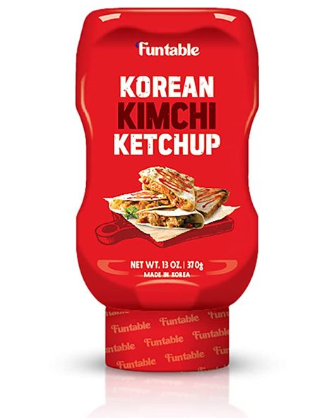 Amazon.com : FUNTABLE KOREAN KIMCHI KETCHUP - Spicy Tomato Ketchup With Authentic Kimchi Flavors, Dip Condiment For Chickens, Nuggets, Wings, Fries, Nachos (13OZ) : Grocery & Gourmet Food Korean Ketchup, Fries Nachos, Kimchi Ingredients, Pineapple Kimchi, Different Types Of Kimchi, Spicy Ketchup, Korean Kimchi, Polish Food, Tomato Ketchup