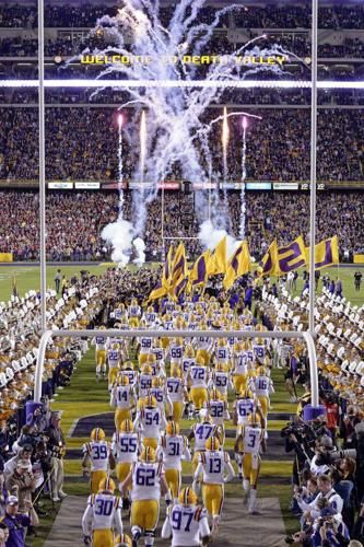 Photos: Our best shots from Arkansas-LSU game day in Baton Rouge, ending with Tigers losing 31-14 in Tiger Stadium | LSU | theadvocate.com Lsu Aesthetic, Lsu College, College Goals, Lsu Game, Lsu Fans, Lsu Tigers Football, Tiger Stadium, Lsu Football, College Football Games