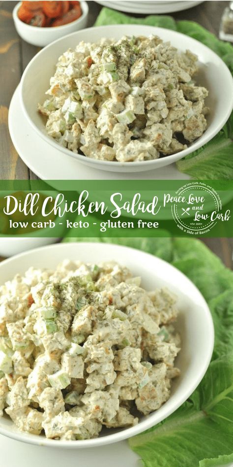 Dill Chicken Salad, Dill Chicken, Keto Chicken Salad, Delicious Chicken Salad, Whole30 Chicken, Healthy Version, Low Carb Paleo, Healthy Salad, Keto Chicken