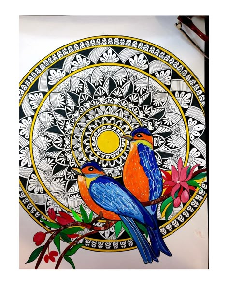 Mandela Art Krishna, Mandala Of Krishna, Bird Mandala, Adiyogi Mandala Art, Sri Krishna Mandala Art, Krishna Mandala Art Colourful, Krishna Basuri Mandala Art, Drawing Simple, Ganesh Art Paintings