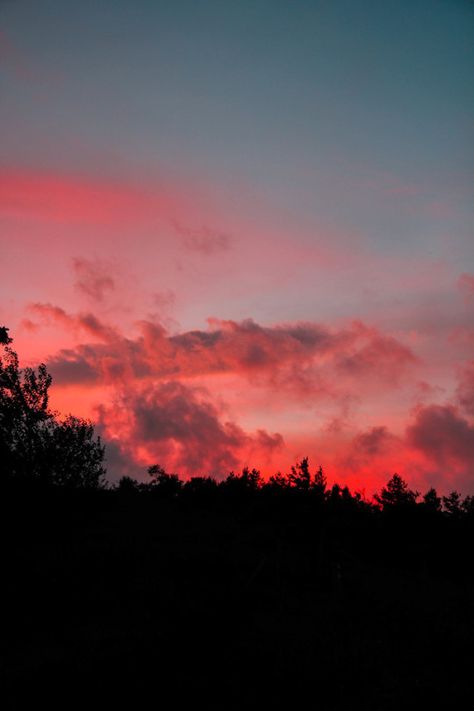 RED SKY The sky glows red  with anger.  It shrieks thunder.  It rains tears.  Lightning sizzles  across its angry face.  Wait.  Watch.  Listen.  The sky is still in command.  It shows its wrath.  Then it grows calm  and releases the blue skies. #anger #sky #nature #naturelovers #rain #lightning #thunder Look At The Sky, Sun Sets, Sun Goes Down, Pretty Sky, Red Sky, Sunset Sky, Beautiful Sky, Sky Aesthetic, Beautiful Sunset