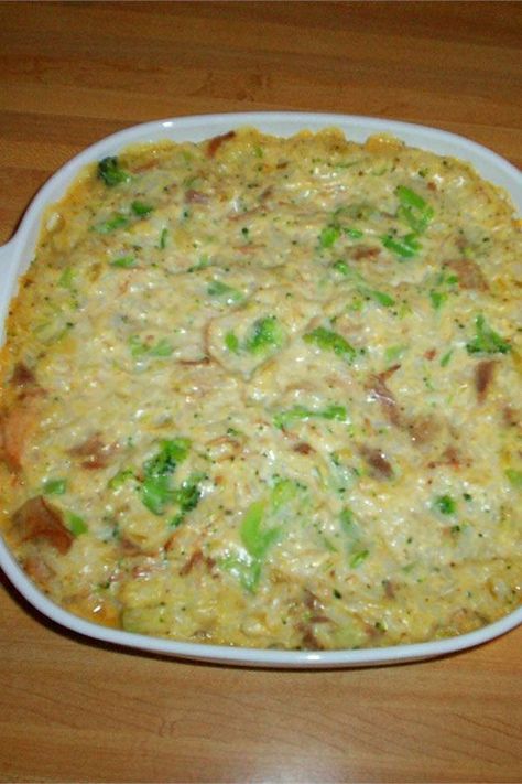 Looking for dinner ideas? Try cooking this pork, broccoli, and rice casserole. Use white rice, leftover pork roast, and broccoli to cook this quick and easy casserole for dinner. Pork Chops Broccoli And Rice Casserole, Leftover Pork And Rice Recipes, Casserole With Pork Loin, Pork Chop Broccoli Rice Casserole, Pork And Rice Casserole Recipes, Pork Rice Casserole, Pork Broccoli Recipes, Recipe For Leftover Pork Roast, Pork And Broccoli Recipes