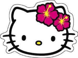 Hello Kitty Head, Hello Kitty Tattoos, Hello Kitty Images, Hello Kitty Themes, Hawaiian Hibiscus, Hello Kit, Hello Kitty Cake, Image 3d, Hello Kitty Party