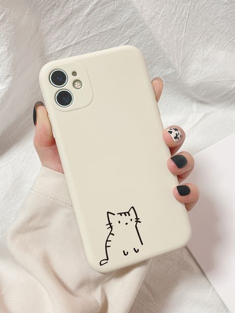 Cat Phone Case Aesthetic, Cute Simple Phone Cases, Phone Cases Quotes, Phone Cover Art, Custom Phone Cases Ideas, Cartoon Phone Cases, Make A Phone Case, Phone Case Art, Phone Case Diy Paint