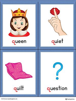 Letter Q Words and Pictures Printable Cards: Queen, Quiet, Quilt, Question (Color) Worksheet.The Letter Q Words and Pictures Printable Cards can be used for flashcards, various games, and help your student associate unfamiliar words with a picture. Colorful picture cards for the words: queen, quiet, quilt, and question. Letter Q Flashcards, Alphabet Pictures Printables, Q Words For Kids, Q Words, Words With Q, Alphabet Word Wall Cards, Queen Picture, Preschool Alphabet Printables, Alphabet Word Wall