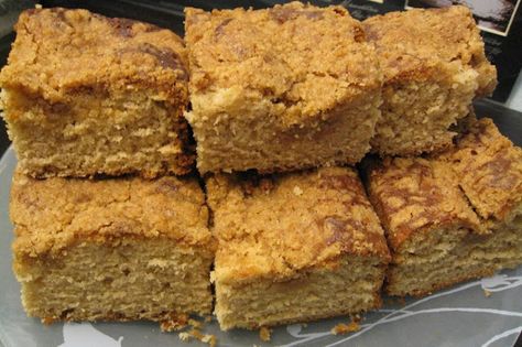 L.A. Unified School District Coffee Cake  The BEST!!!! Lausd Recipes, Cafeteria Desserts, Lausd Coffee Cake, Butter Coffee Cake, Peanut Butter Coffee, Peanut Butter Bread, Cafeteria Food, Cinnamon Coffee Cake, Butter Coffee