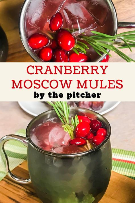 Cranberry Moscow Mule Recipe, Holiday Vodka Cocktails, Best Moscow Mule, Ginger Beer Drinks, Cranberry Moscow Mule, Cranberry Ginger Ale, Holiday Cocktails Christmas, Ginger Beer Cocktail, Moscow Mules