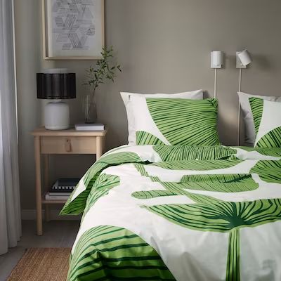 bedding - Search - IKEA Ikea Duvet, Green Duvet, Dreamy Bedrooms, Stylish Bedroom, Bed Linen Sets, Linen Duvet, Linen Duvet Covers, Quilt Cover Sets, Duvet Sets