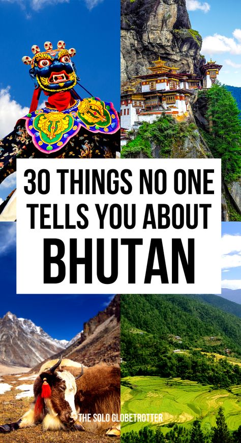 Facts about Bhutan | Interesting Facts about Bhutan | Bhutan facts that no one tells you | Bhutan travel | Bhutan culture | Bhutan tips Bhutan Travel Places To Visit, Things To Do In Bhutan, Bhutan Travel Itinerary, Bhutan Itinerary, Bhutan Aesthetic, Bhutan Culture, Bhutan Travel, Visit Asia, Travel Destinations Asia