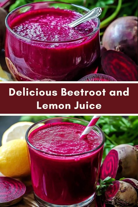 Delicious Beetroot and Lemon Juice Cleans Colon Waste and Loses Weight Beetroot And Lemon Juice, Beetroot And Ginger Juice, Beetroot Juice Recipes, Lemon Juice Cleanse, Date Juice, Beetroot Juice Recipe, Lemon Cleanse, Asparagus Casserole, Beetroot Juice