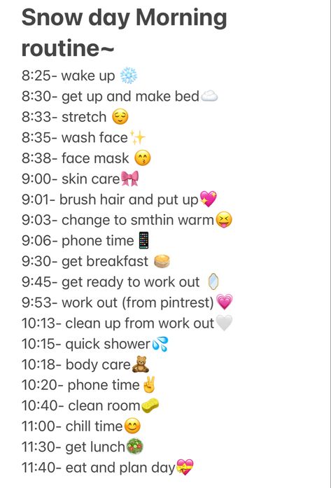 Snow Day Morning Routine, Christmas Routine List, Winter Break Schedule, December Routine, Christmas Morning Routine, Vent Notes, Christmas Routines, Winter Schedule, Life Cleanse