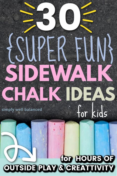 Sidewalk Chalk Art Games, Driveway Chalk Art Ideas, Games With Chalk, Chalk Quotes Sidewalk, Driveway Chalk Ideas, Easy Side Walk Chalk Art For Kids, Sidewalk Chalk Activities, Outdoor Chalk Ideas, Chalk Ideas For Kids