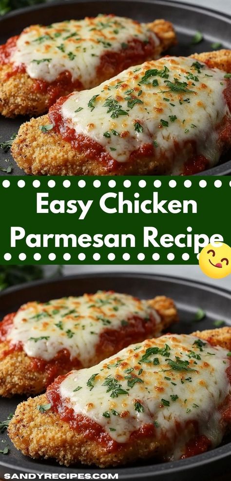 Need a quick dish for busy weeknights? Discover this Chicken Parmesan recipe, which comes together in under 30 minutes. With simple ingredients and straightforward steps, it's an ideal choice for family dinner ideas. Breaded Chicken Parmesan Recipe, Crispy Chicken Parmesan Recipe, Breaded Chicken Parmesan, Chicken Parmesean, Crispy Breaded Chicken, Chicken Parmesan Recipe Easy, Breaded Chicken Cutlets, Chicken Parmesan Recipe, Easy Chicken Parmesan