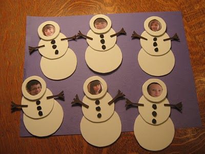 snowman picture ornaments Recycle Ornaments, Simple Snowman, Melted Snowman Ornament, Teacher Wall, Kid Pics, Snowmen Pictures, Melted Snowman, Picture Frame Ornaments, Picture Ornaments