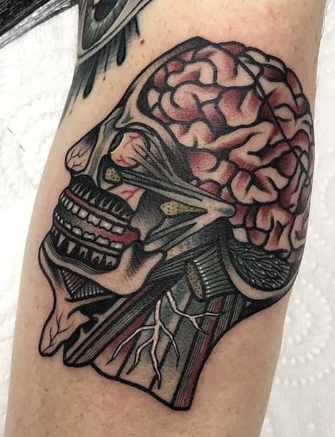 Anatomy Tattoo, Head Anatomy, Skull Tattoo, Tattoos