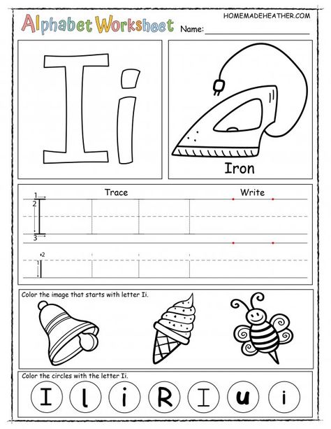 Letter I Sheets For Preschool, Letter I Kindergarten Activities, Letter I Free Printables, Preschool Letter I Worksheets, Letter I Preschool Worksheets, Letter Ii Worksheets For Preschool, Letter I Tracing Worksheet, Letter I Worksheets Kindergarten, Letter I Worksheets For Preschoolers