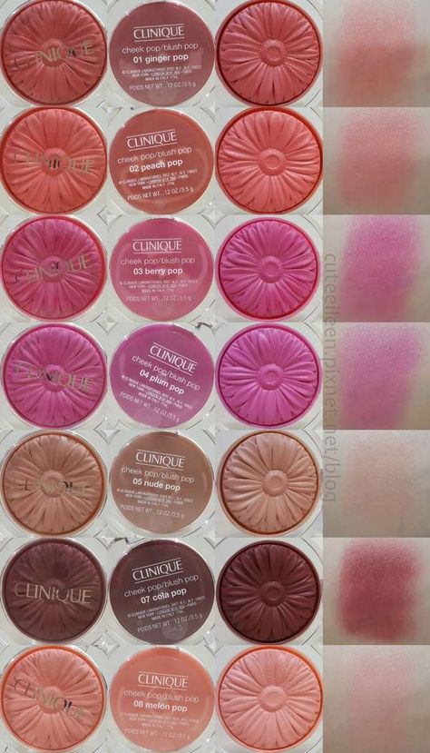 Winter Formal Makeup, Blush Styles, Clinique Blush, Blush Swatches, Cosmetic Inspiration, Makeup List, Formal Makeup, Ethereal Makeup, Pinterest Makeup