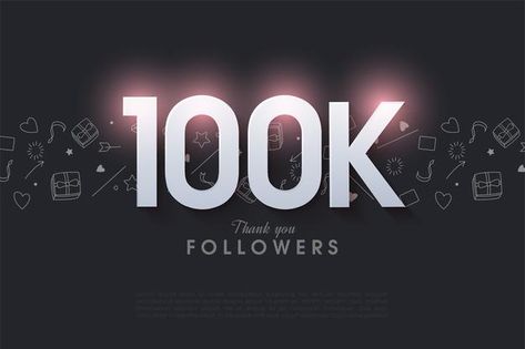 100k Followers Aesthetic, 100k Followers Tiktok Aesthetic, 100k Followers Instagram Aesthetic, 100 K Followers, Instagram Followers Aesthetic, Vintage Logo Maker, Logo Maker App, Best Logo Maker, Boutique Logo Design