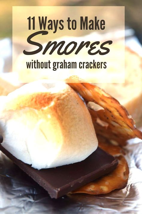 S'mores Without Graham Crackers + a Free Printable Graham Cracker Smores, Smores Recipes, Smores Snacks, Camping Smores, Chocolate Covered Graham Crackers, Smores Dessert, Smore Recipes, Easy Sweets, Recipes With Marshmallows