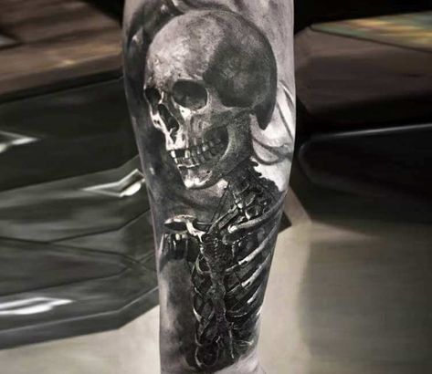 Tattoo photo - Skeleton tattoo by Eliot Kohek Eliot Kohek, King Queen Tattoo, Skeleton Tattoo, Skull Statue, Queen Tattoo, Skeleton Tattoos, Realistic Tattoo, World Tattoo, Tattoos Gallery