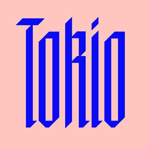 "Tokio" by Weidmuller studio Instagram Tokyo, Inspiration Typographie, Type Inspiration, Typo Logo, Font Inspiration, Types Of Lettering, Typeface Design, Typography Letters, Typography Inspiration