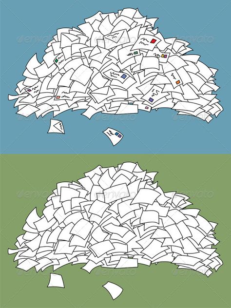 Pile Of Paper Drawing, Pile Of Letters, Pile Of Papers, Aesthetic Drawings, Cartoon Style Drawing, Cartoon Clipart, Paper Illustration, Article Design, Paper Drawing