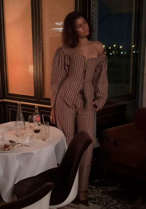 Zendaya Takes on the Pantsuit Trend in Vivienne Westwood Corset | Marie Claire Estilo Zendaya, Law Roach, Zendaya Outfits, Zendaya Style, Corset Outfit, Naomi Campbell, New Classic, Vivienne Westwood, Classy Outfits