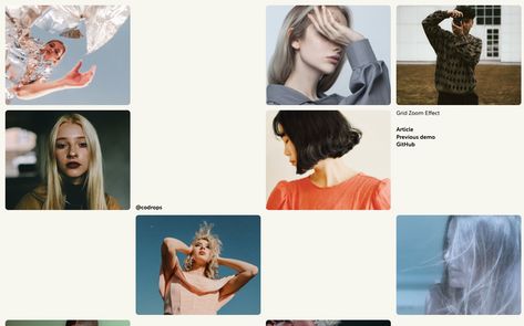 Grid Zoom Layout - Codrops Grid Layouts, Text Animation, Simple Image, Layout Design, Cosmos, The Conversation, Log In, Web Design, Universe