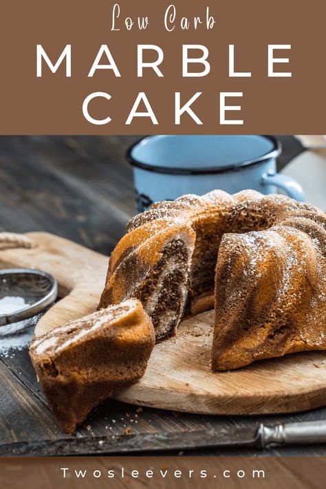 Marble Cake | Bundt Swirl Cake Recipe Keto Bundt Cake, Swirl Cake Recipe, Marble Bundt Cake, Cake Bundt, Marble Cake Recipes, Keto Chocolate Cake, Swirl Cake, High Protein Low Carb Recipes, Thm Desserts