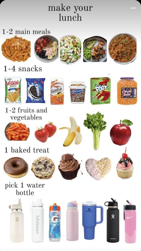 Quick School Lunches, Homemade School Lunches, Kids Lunch Box Meals, Easy School Lunches, Make Lunch, School Lunch Recipes, Healthy Lunch Snacks, Healthy School, Healthy School Lunches