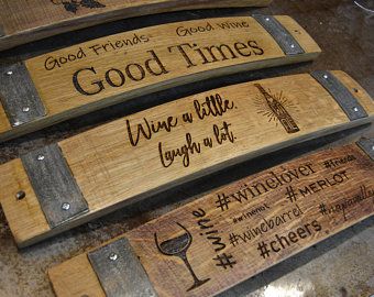 Wine Barrel Decor, Wine Barrel Crafts, Barrel Projects, Wine Barrel Furniture, Barrel Decor, Laser Engraved Gifts, Barrel Furniture, Wine Barrels, Barrel Stave